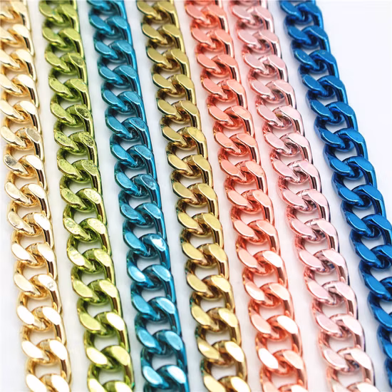 Hardware e acessórios Saco personalizado Hardware Link de metal Bolsa de plástico Bolsa de ferro com corrente de meio-fio